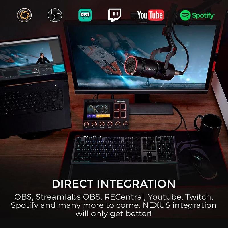 Live Streamer AverMedia Nexus AX310, XLR, USB, Mixer de Áudio de 6